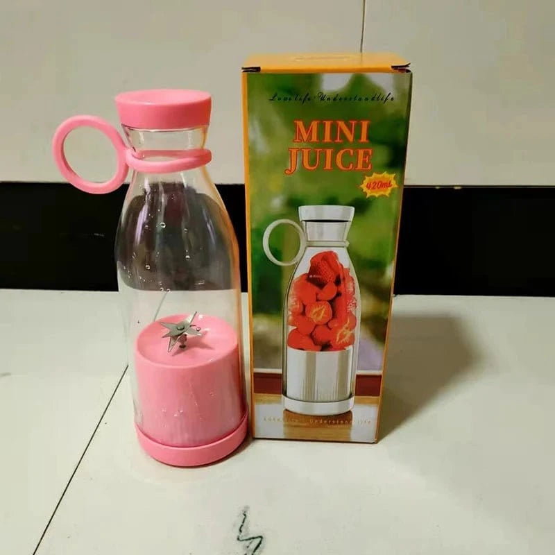 Mini Portable Juicer – 6 - Blade USB Rechargeable Fruit Blender for Fresh Juices & Smoothies - FastZen