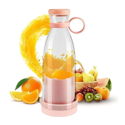 Mini Portable Juicer – 6 - Blade USB Rechargeable Fruit Blender for Fresh Juices & Smoothies - FastZen