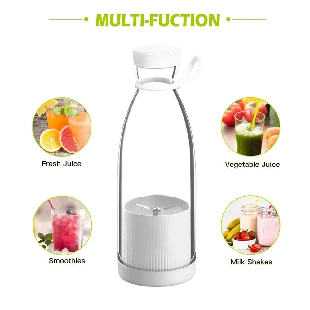 Mini Portable Juicer – 6 - Blade USB Rechargeable Fruit Blender for Fresh Juices & Smoothies - FastZen