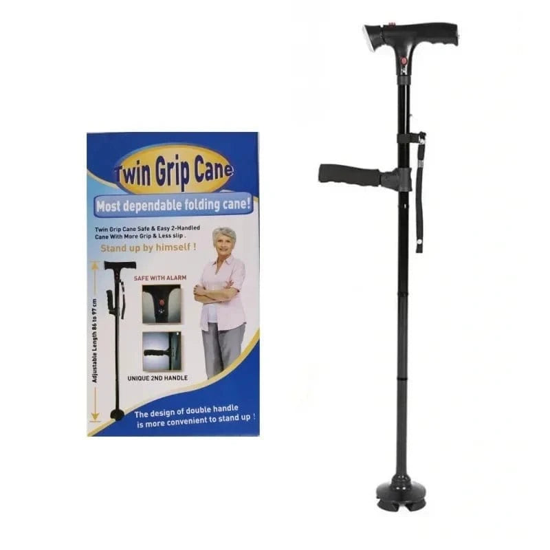 Multifunctional Folding Cane with LED Light - Adjustable, Light weight Anti - Slip Walking Stick for Elderly Support - FastZen