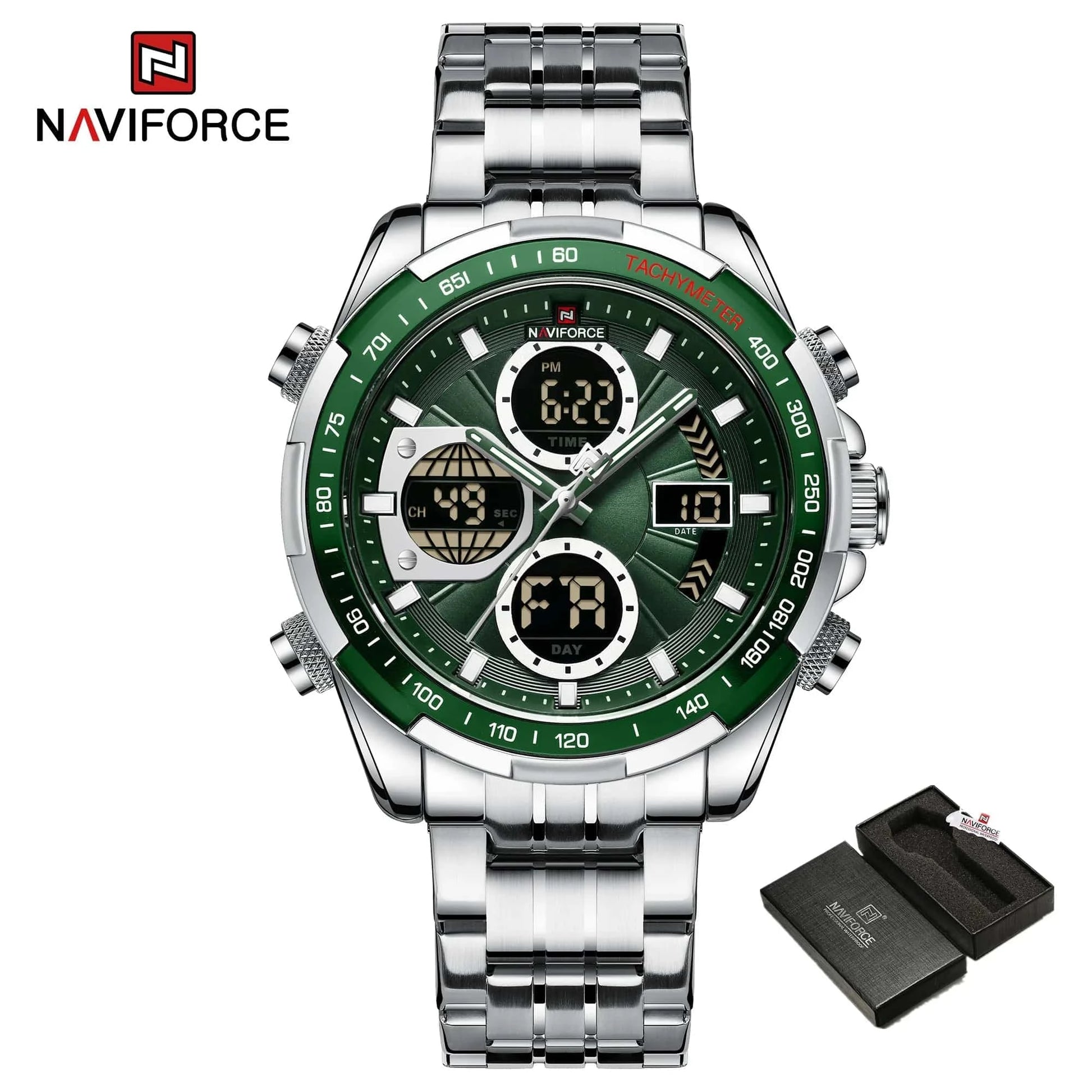 NAVIFORCE Fashion Military Watches for Men Luxury Original Sports Chronograph Watch Waterproof Quartz Clock Digital WristWatch - FastZen