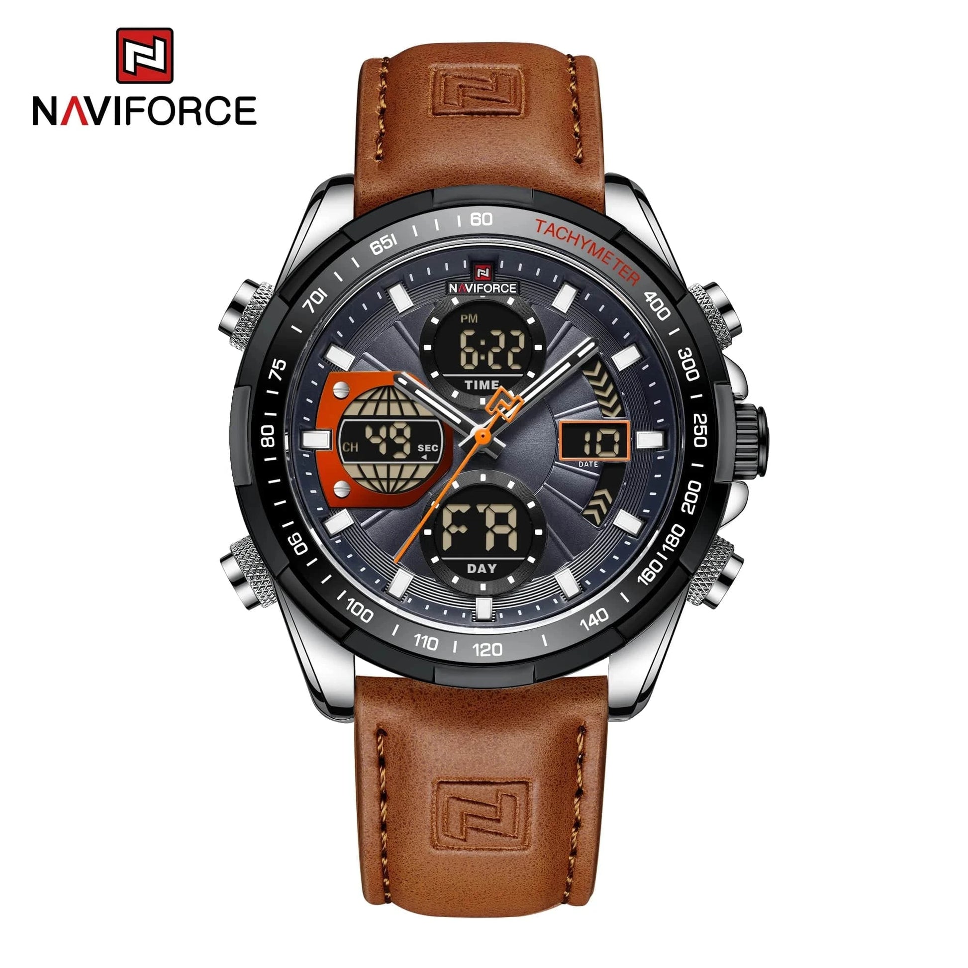 NAVIFORCE Fashion Military Watches for Men Luxury Original Sports Chronograph Watch Waterproof Quartz Clock Digital WristWatch - FastZen