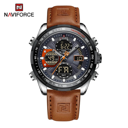 NAVIFORCE Fashion Military Watches for Men Luxury Original Sports Chronograph Watch Waterproof Quartz Clock Digital WristWatch - FastZen