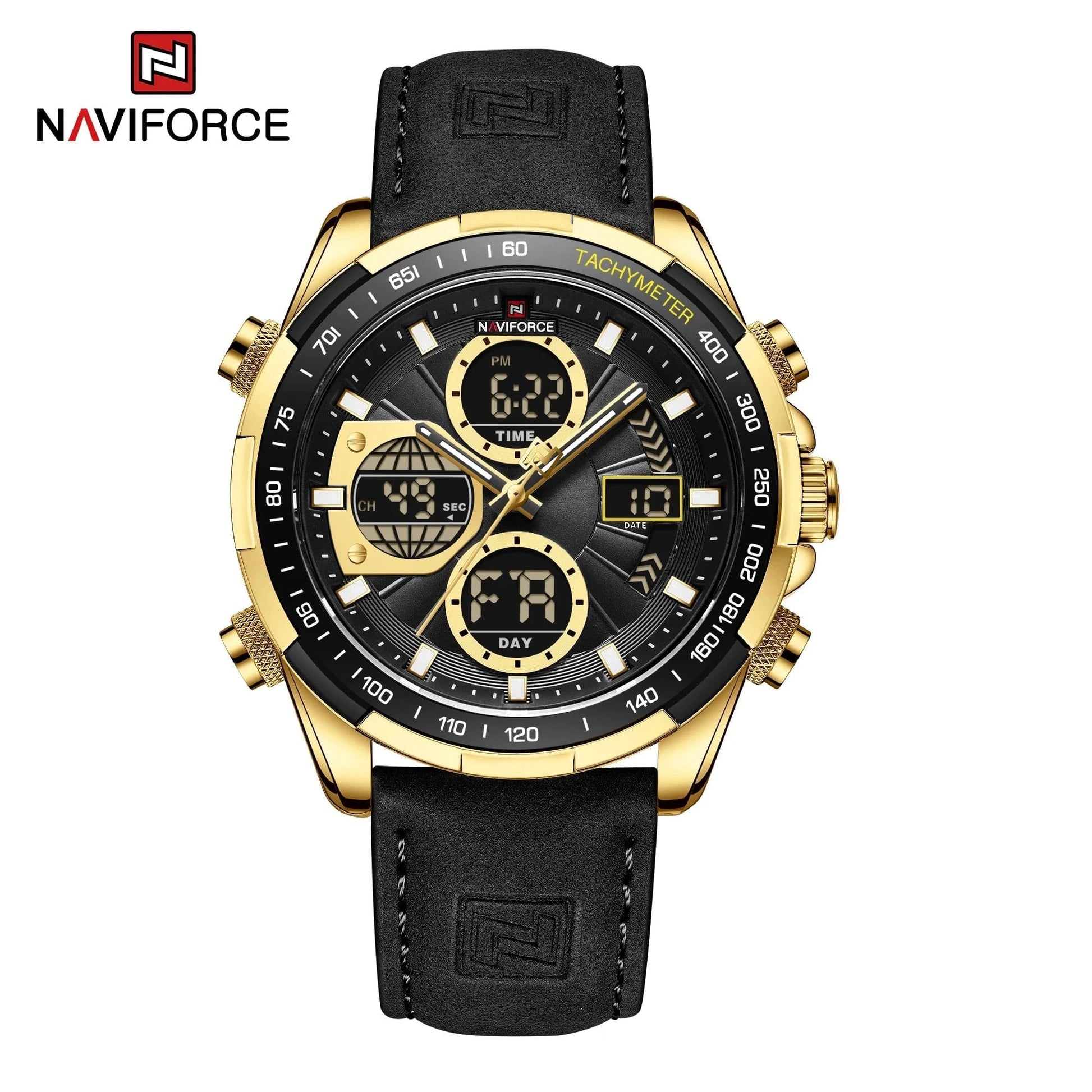 NAVIFORCE Fashion Military Watches for Men Luxury Original Sports Chronograph Watch Waterproof Quartz Clock Digital WristWatch - FastZen