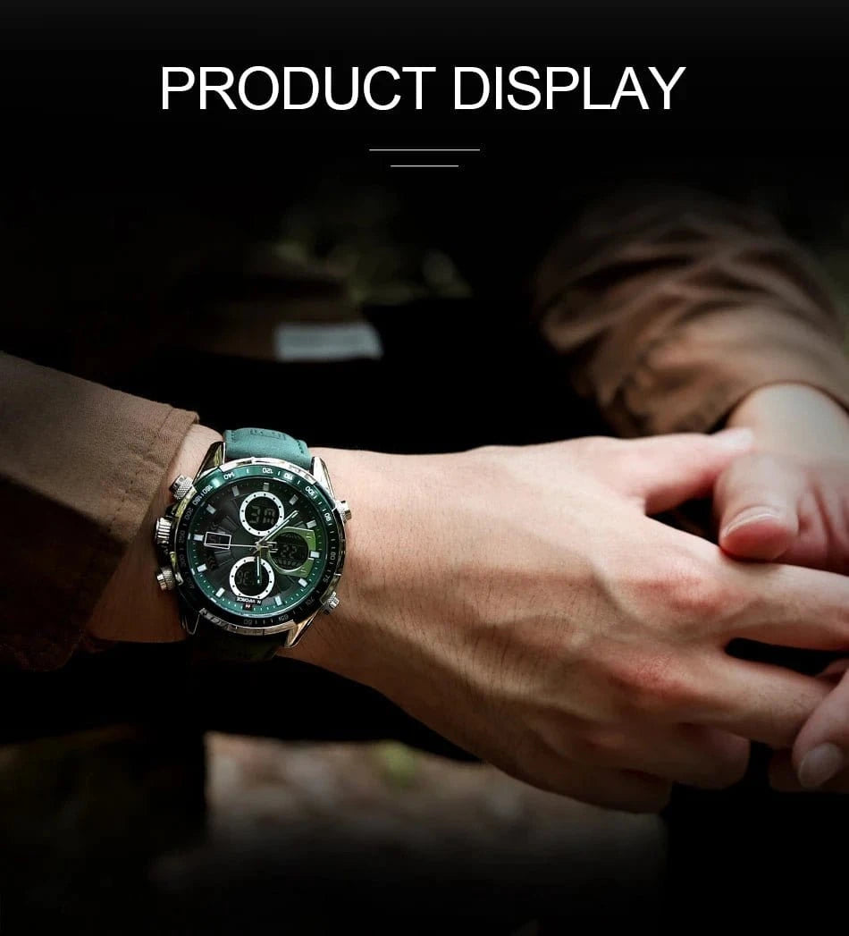 NAVIFORCE Fashion Military Watches for Men Luxury Original Sports Chronograph Watch Waterproof Quartz Clock Digital WristWatch - FastZen