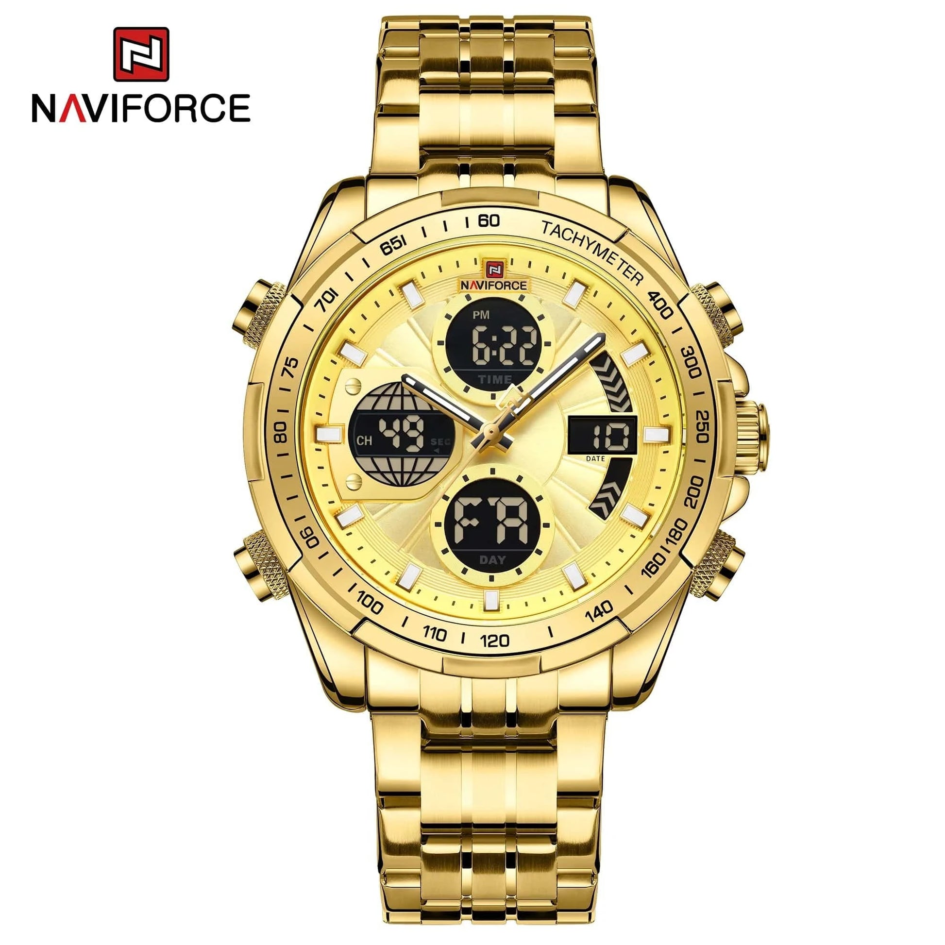 NAVIFORCE Fashion Military Watches for Men Luxury Original Sports Chronograph Watch Waterproof Quartz Clock Digital WristWatch - FastZen