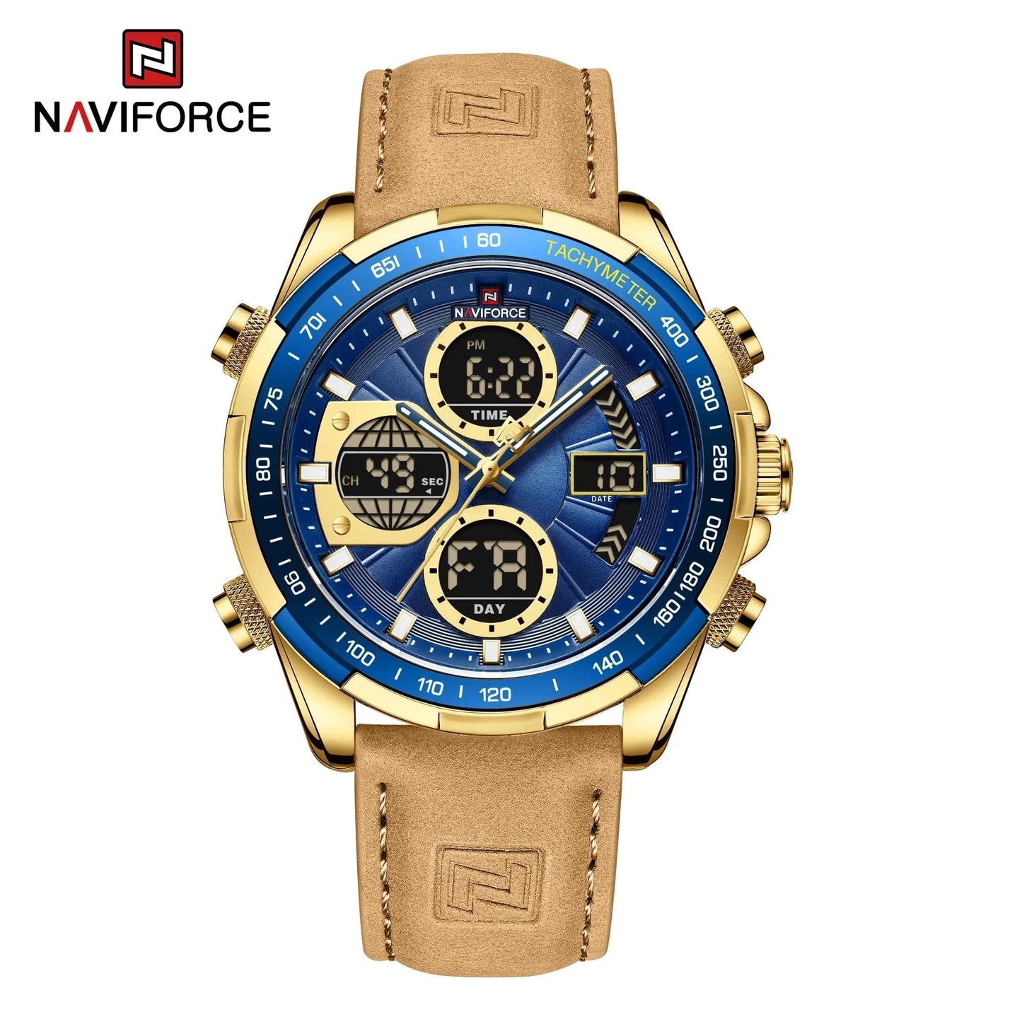 NAVIFORCE Fashion Military Watches for Men Luxury Original Sports Chronograph Watch Waterproof Quartz Clock Digital WristWatch - FastZen