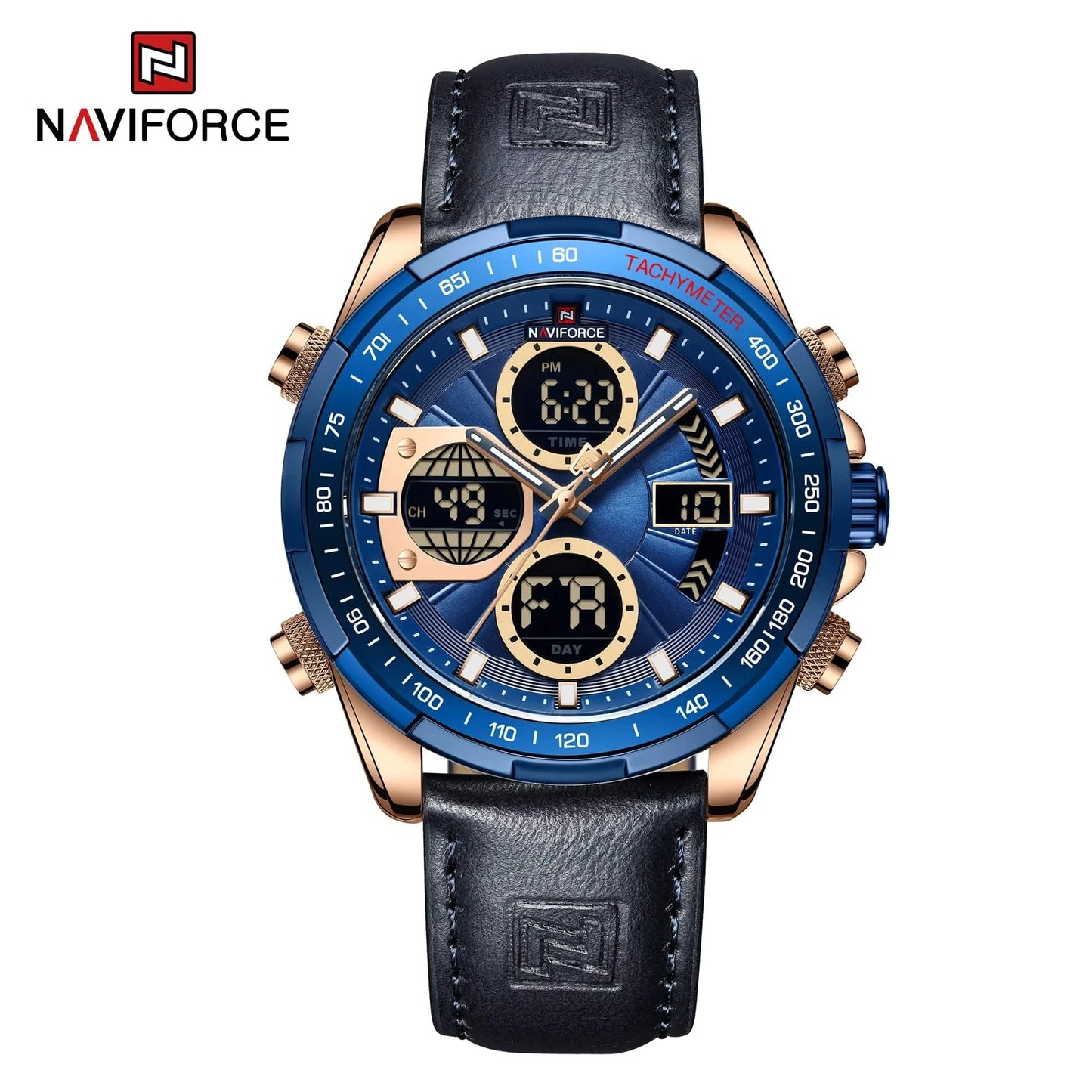 NAVIFORCE Fashion Military Watches for Men Luxury Original Sports Chronograph Watch Waterproof Quartz Clock Digital WristWatch - FastZen