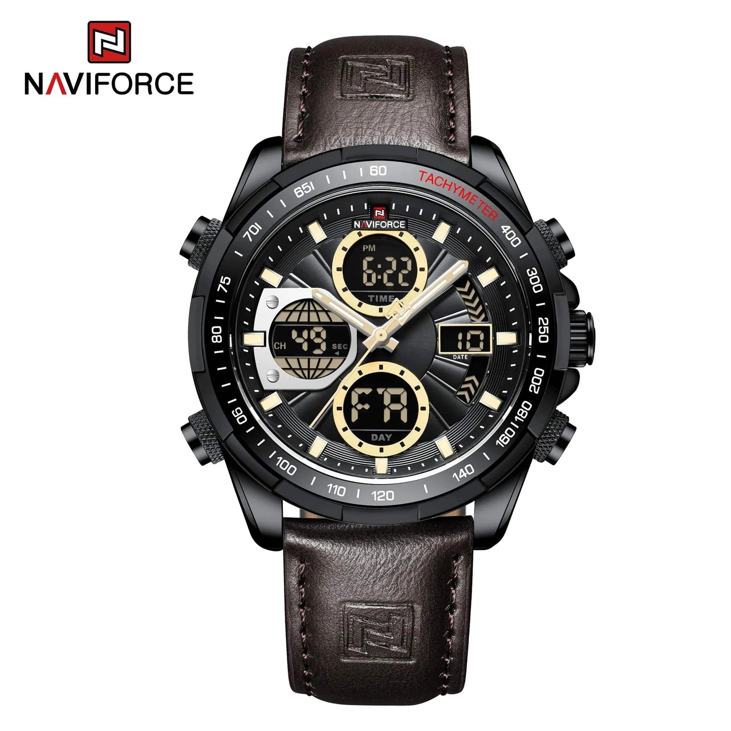 NAVIFORCE Fashion Military Watches for Men Luxury Original Sports Chronograph Watch Waterproof Quartz Clock Digital WristWatch - FastZen