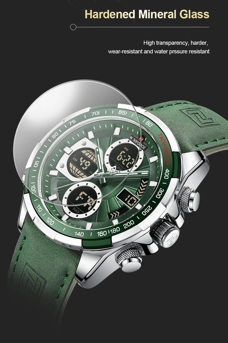 NAVIFORCE Fashion Military Watches for Men Luxury Original Sports Chronograph Watch Waterproof Quartz Clock Digital WristWatch - FastZen