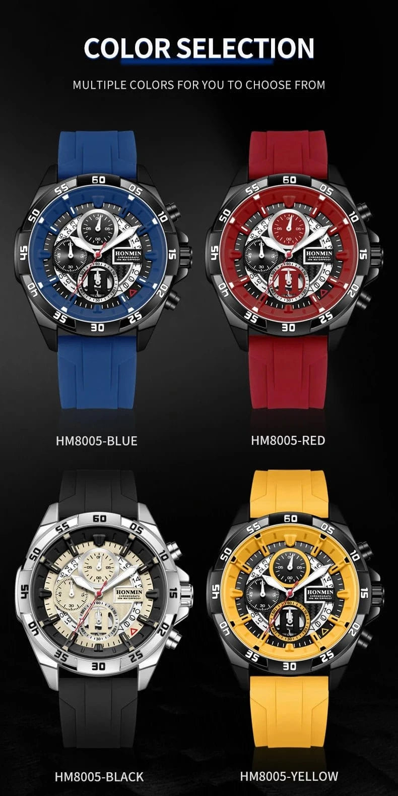 New Sport Men's Watch Silicone Strap Waterproof Military Quartz Wristwatches Date Luminous Clock Relogio Masculino Drop Shipping - FastZen