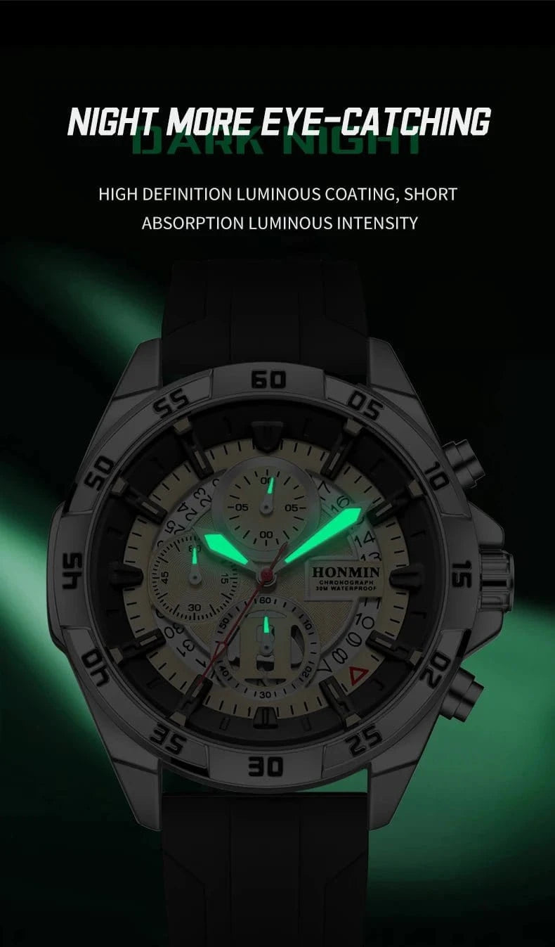 New Sport Men's Watch Silicone Strap Waterproof Military Quartz Wristwatches Date Luminous Clock Relogio Masculino Drop Shipping - FastZen