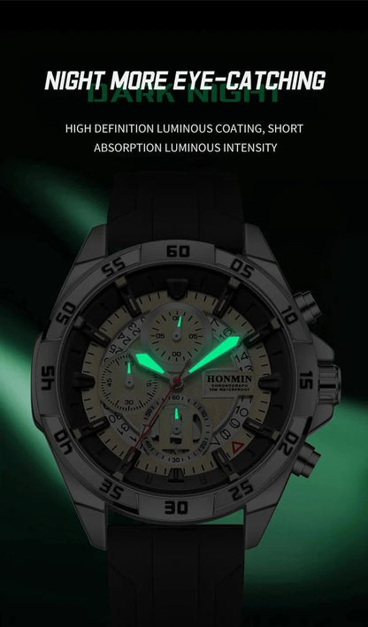 New Sport Men's Watch Silicone Strap Waterproof Military Quartz Wristwatches Date Luminous Clock Relogio Masculino Drop Shipping - FastZen