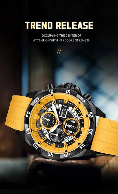 New Sport Men's Watch Silicone Strap Waterproof Military Quartz Wristwatches Date Luminous Clock Relogio Masculino Drop Shipping - FastZen