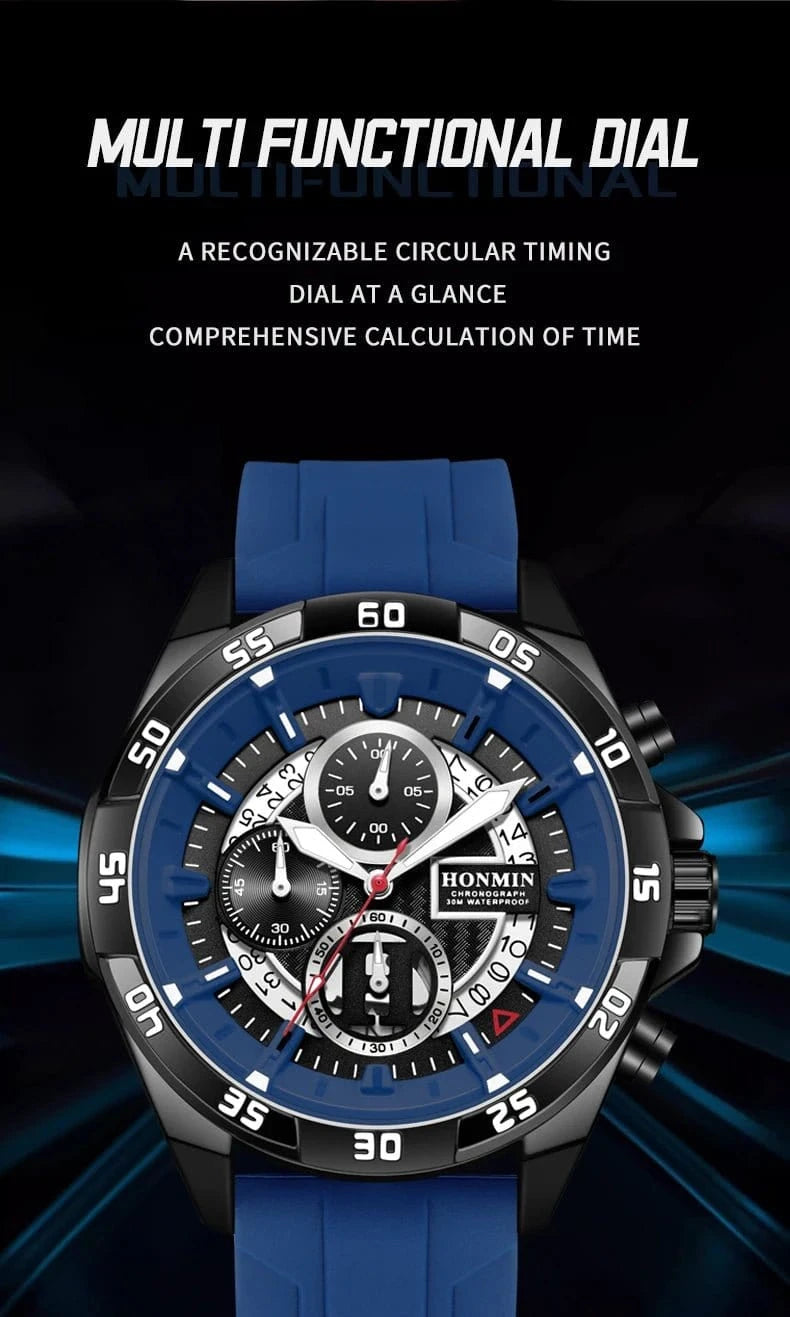 New Sport Men's Watch Silicone Strap Waterproof Military Quartz Wristwatches Date Luminous Clock Relogio Masculino Drop Shipping - FastZen