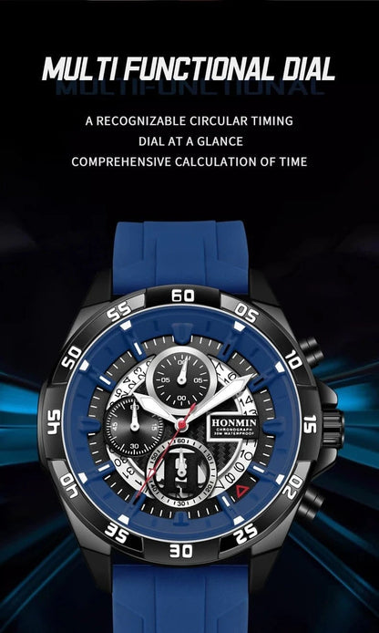 New Sport Men's Watch Silicone Strap Waterproof Military Quartz Wristwatches Date Luminous Clock Relogio Masculino Drop Shipping - FastZen
