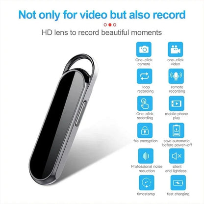 One - Click Digital Voice Recorder Camera – 1080P HD Dictaphone with Noise Reduction 256GB Storage - FastZen