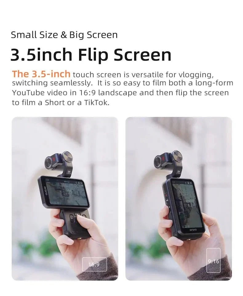 ORDRO M5 Action Camera 4k Handheld Pocket Digital Camcorder 3 - axis Gimbal Stabilization IR Night Vision Vlog Videos Camara - FastZen