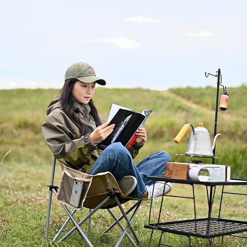 Outdoor Folding Moon Chair – Portable Camping &amp; Picnic Seat - FastZen
