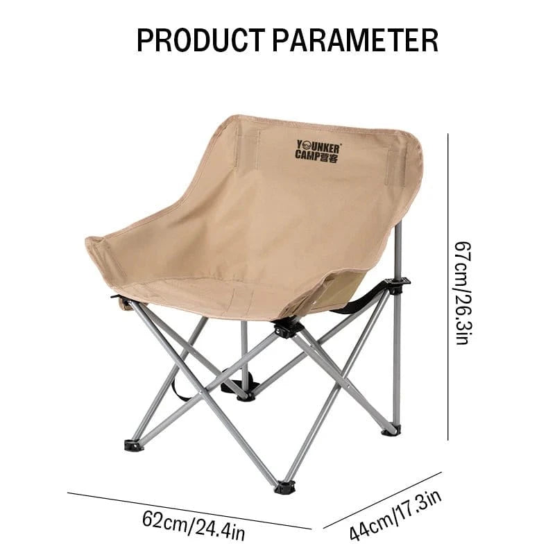 Outdoor Folding Moon Chair – Portable Camping &amp; Picnic Seat - FastZen