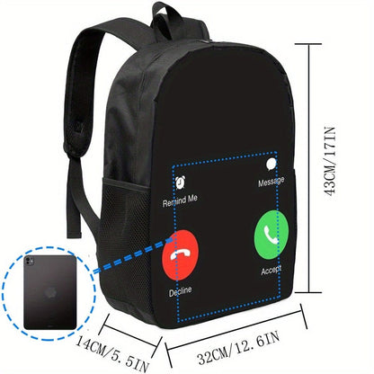 Phone Backpack with Built - in Accept/Decline Buttons – Large Capacity Laptop Backpack - FastZen