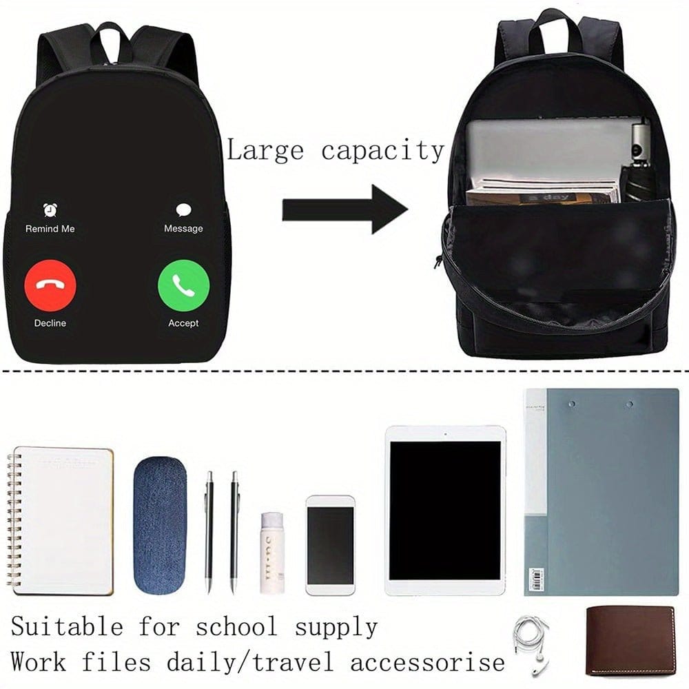 Phone Backpack with Built - in Accept/Decline Buttons – Large Capacity Laptop Backpack - FastZen