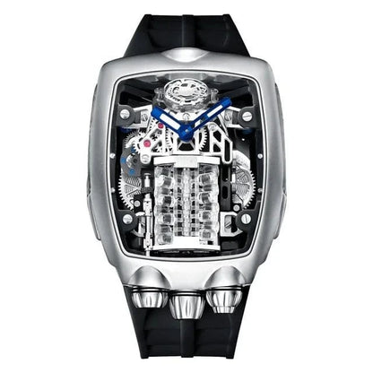 PINDU DESIGN Mens Watches Top Brand Luxury Automatic Watch Engine 16 Cylinder Skeleton Men Mechanical Watch Japan NH05A Watch - FastZen