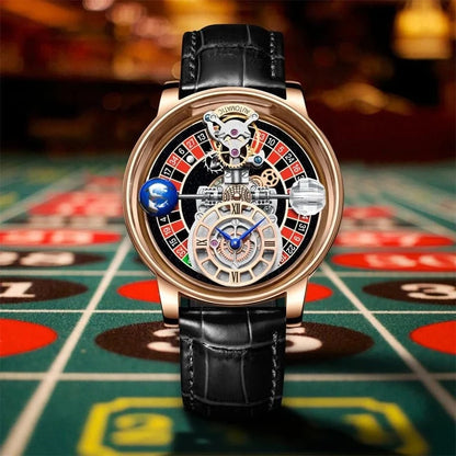 PINDU Upgraded Version Pindu Russian Roulette Celestial Series Quartz Watch Men's Astronomical Casino Las Vegas Men's Watch - FastZen