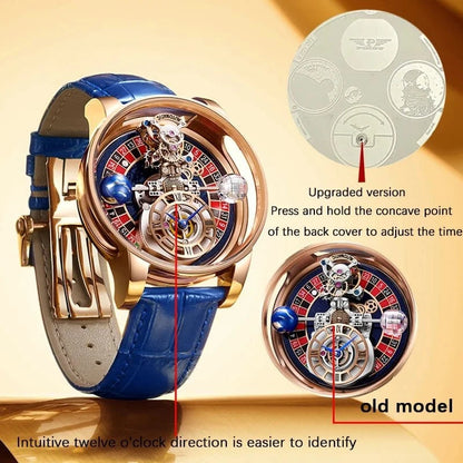 PINDU Upgraded Version Pindu Russian Roulette Celestial Series Quartz Watch Men's Astronomical Casino Las Vegas Men's Watch - FastZen