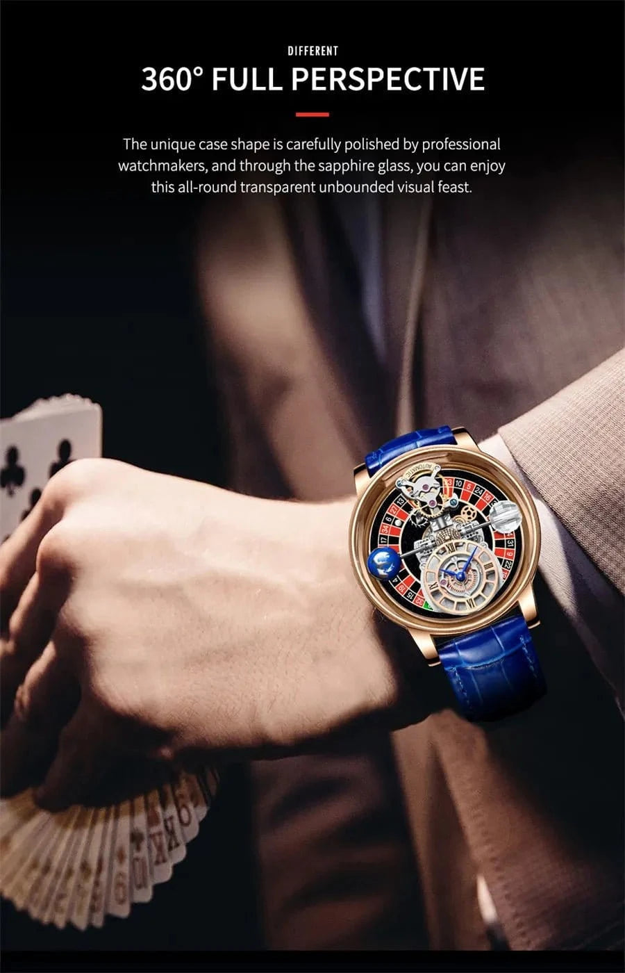 PINDU Upgraded Version Pindu Russian Roulette Celestial Series Quartz Watch Men's Astronomical Casino Las Vegas Men's Watch - FastZen