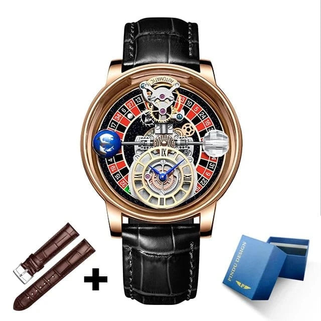 PINDU Upgraded Version Pindu Russian Roulette Celestial Series Quartz Watch Men's Astronomical Casino Las Vegas Men's Watch - FastZen