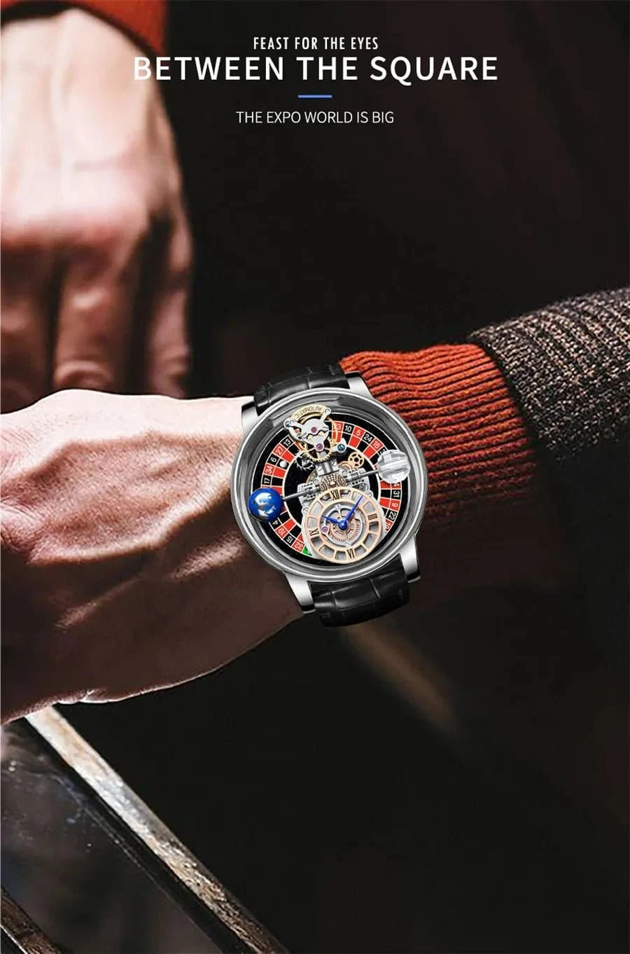 PINDU Upgraded Version Pindu Russian Roulette Celestial Series Quartz Watch Men's Astronomical Casino Las Vegas Men's Watch - FastZen