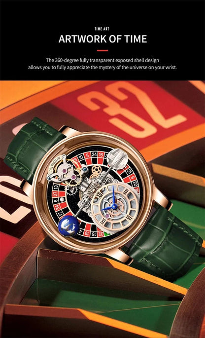 PINDU Upgraded Version Pindu Russian Roulette Celestial Series Quartz Watch Men's Astronomical Casino Las Vegas Men's Watch - FastZen