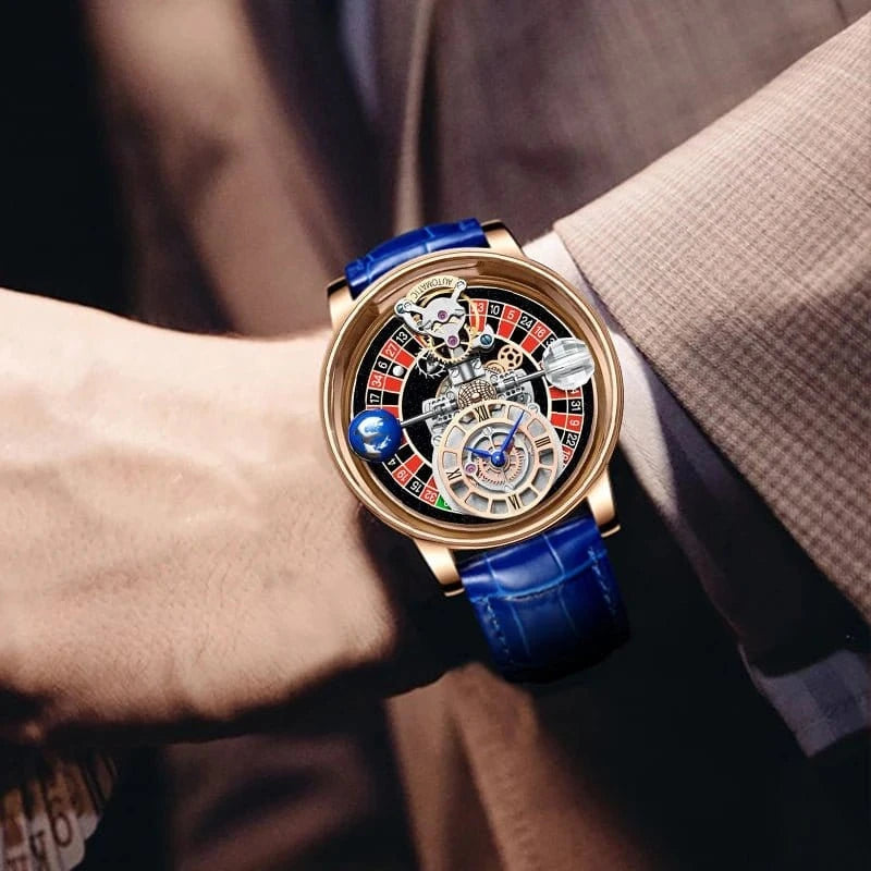 PINDU Upgraded Version Pindu Russian Roulette Celestial Series Quartz Watch Men's Astronomical Casino Las Vegas Men's Watch - FastZen