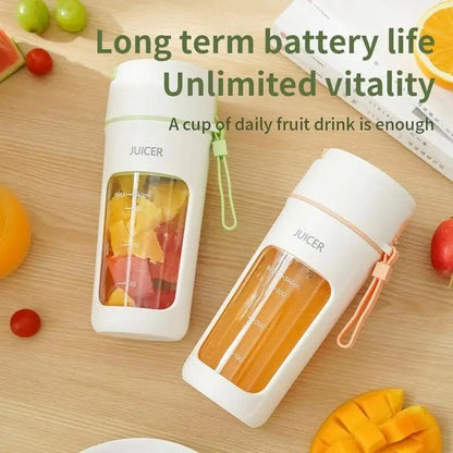 Portable Mini Electric Blender – 6 Blades, 1200mAh Rechargeable Juice Maker &amp; Smoothie Mixer - FastZen