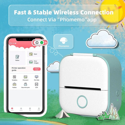 Portable Mini Thermal Printer Wirelessly – Imprimante Bluetooth Portable Sans Encre - FastZen