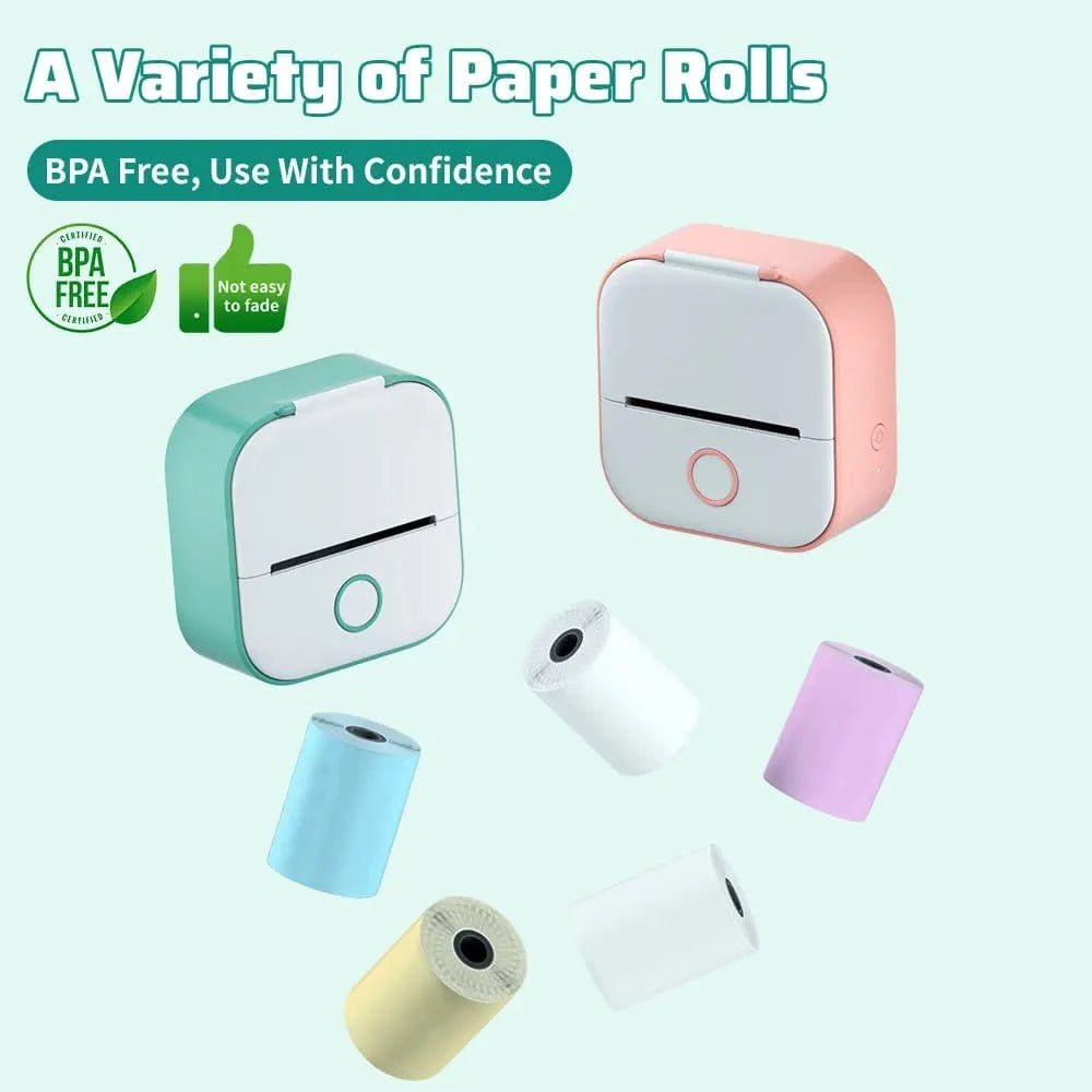 Portable Mini Thermal Printer Wirelessly – Imprimante Bluetooth Portable Sans Encre - FastZen