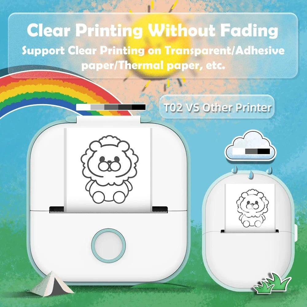 Portable Mini Thermal Printer Wirelessly – Imprimante Bluetooth Portable Sans Encre - FastZen