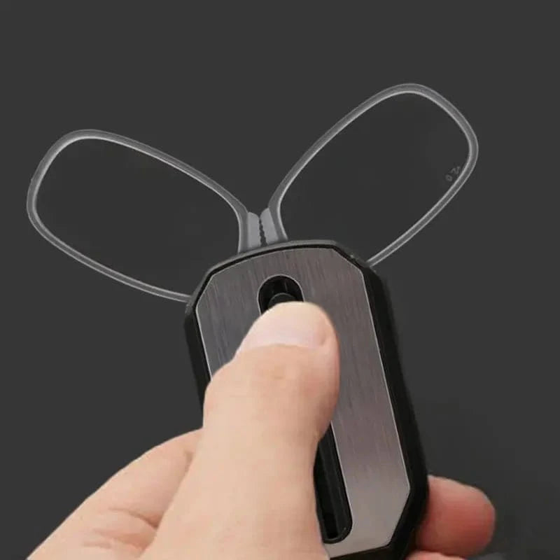Portable Nose Clip Reading Glasses +1.0 to +3.0 with Keychain - FastZen