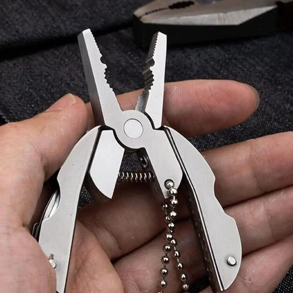 Portable Stainless Steel Multi - Tool – Pliers, Knife, Screwdriver & Keychain - FastZen