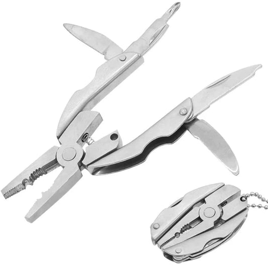 Portable Stainless Steel Multi - Tool – Pliers, Knife, Screwdriver & Keychain - FastZen