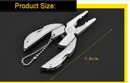 Portable Stainless Steel Multi - Tool – Pliers, Knife, Screwdriver & Keychain - FastZen