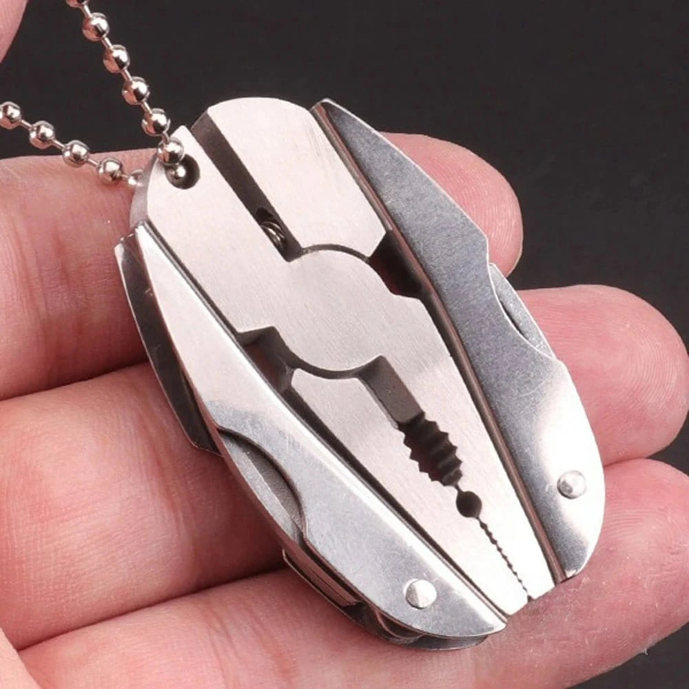 Portable Stainless Steel Multi - Tool – Pliers, Knife, Screwdriver & Keychain - FastZen