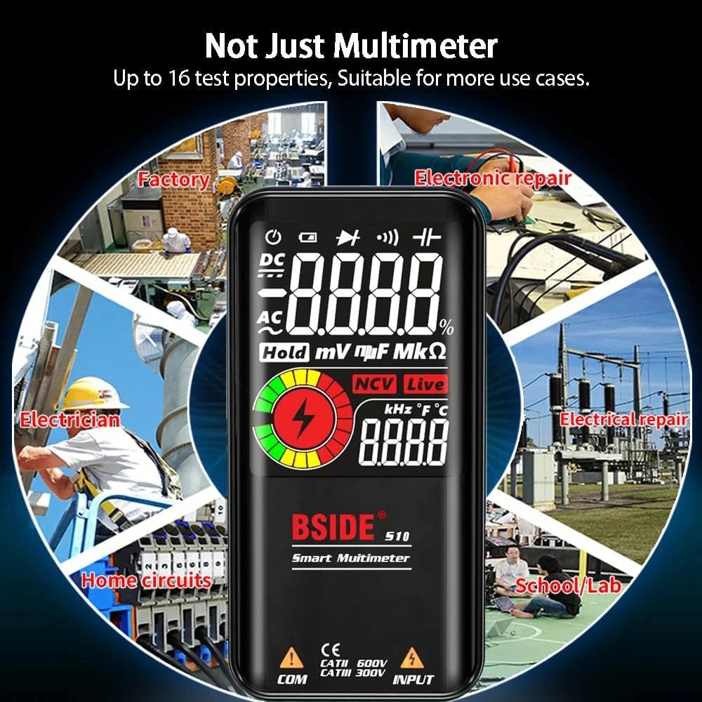 Professional Digital Multimeter – Smart 9999 Counts EMF Multitester - FastZen