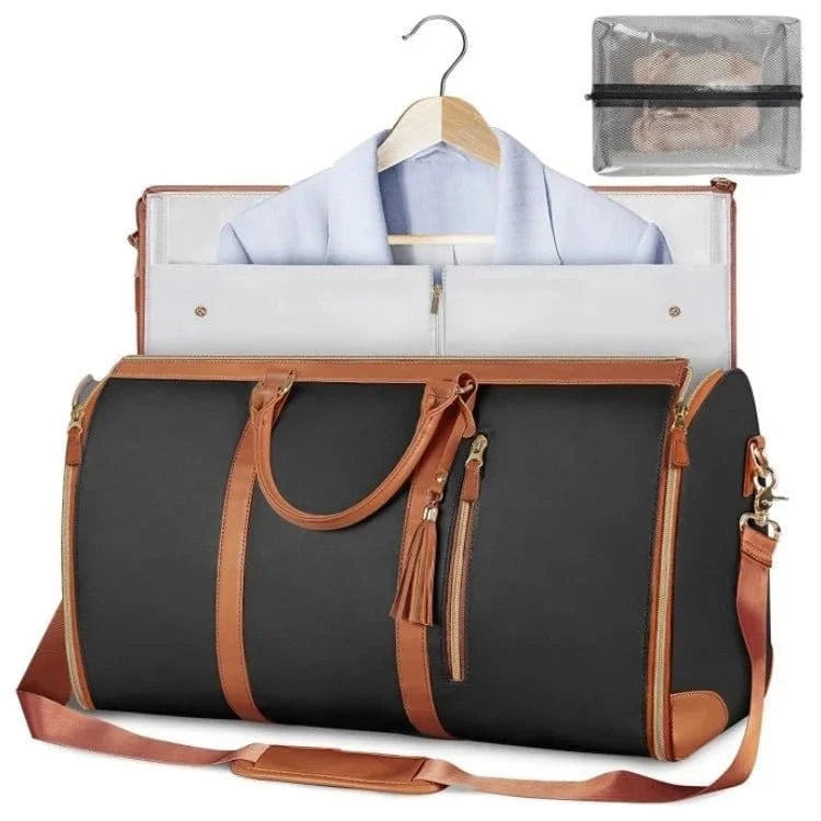 PU Folding Suit Storage Bag – Large Capacity Travel Duffle Bag for Women - FastZen
