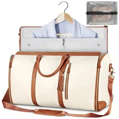 PU Folding Suit Storage Bag – Large Capacity Travel Duffle Bag for Women - FastZen
