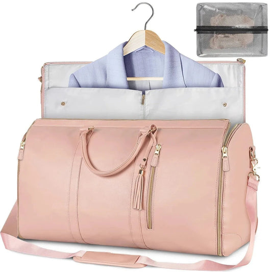 PU Folding Suit Storage Bag – Large Capacity Travel Duffle Bag for Women - FastZen