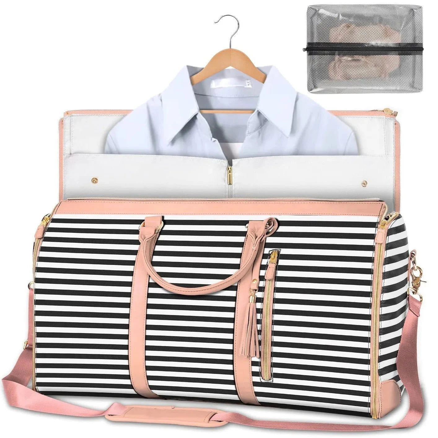 PU Folding Suit Storage Bag – Large Capacity Travel Duffle Bag for Women - FastZen