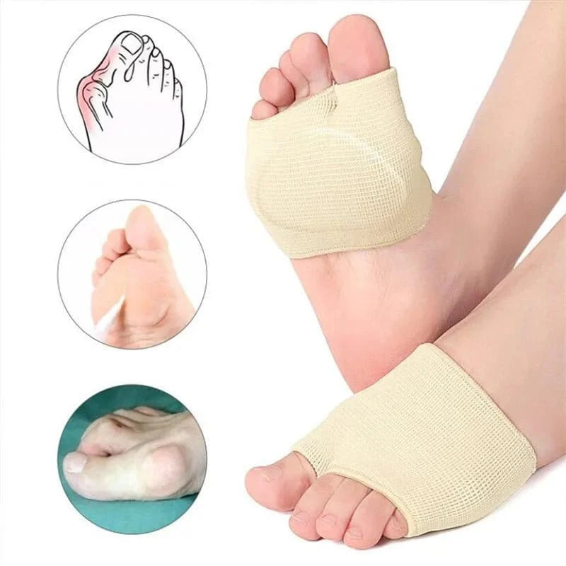 Silicone Metatarsal Sleeve Pads – Half Toe Forefoot Gel Cushions - FastZen