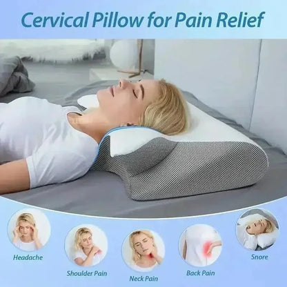 Sleep Memory Neck Pillow – Butterfly - Shaped Slow Rebound Memory Foam, Cervical Support & Orthopedic Comfort - FastZen